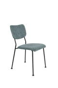 Benson - Chaise De Salle À Manger - Tissu - Gris/Bleu