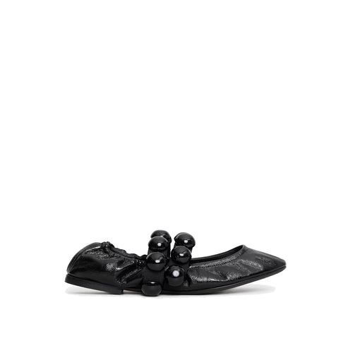 Ballerines - Alaia Sphere Leather Mary Jane Flats - Black