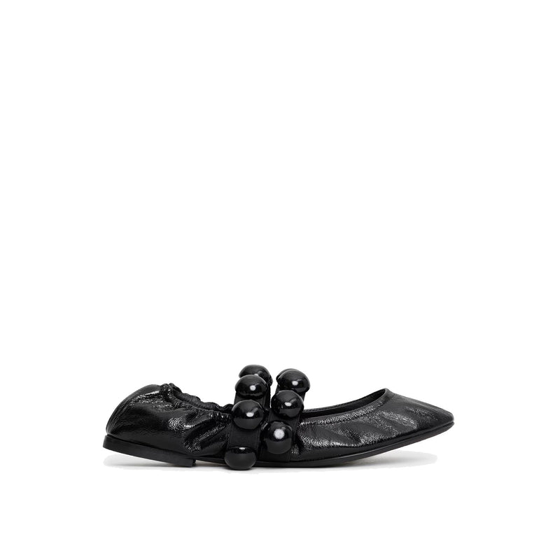 Ballerines - Alaia Sphere Leather Mary Jane Flats - Black