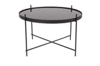 Cupid L - Side Table - Glass - Black