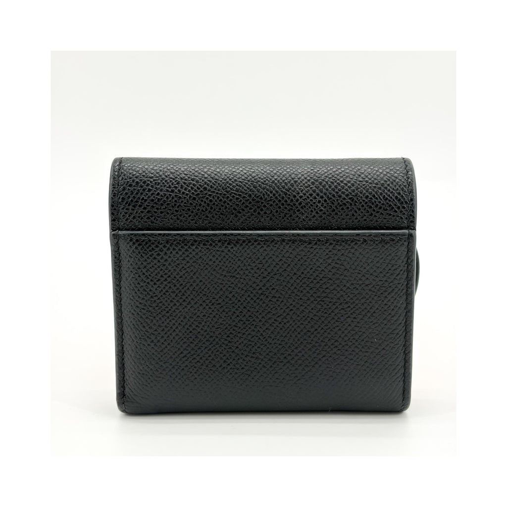 Portefeuille Christian Dior Saddle Lotus Mini Cuir - Noir