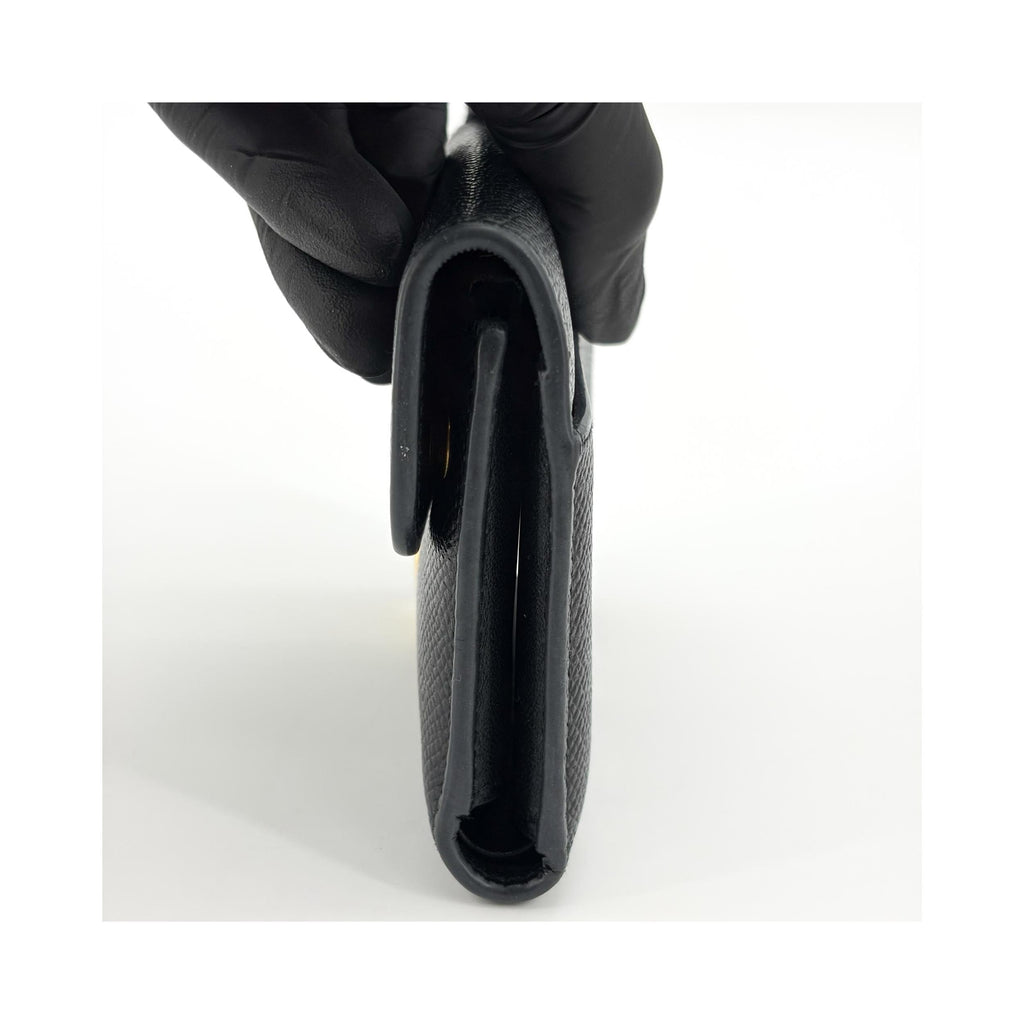 Portefeuille Christian Dior Saddle Lotus Mini Cuir - Noir