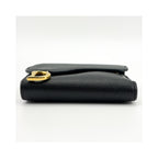 Portefeuille Christian Dior Saddle Lotus Mini Cuir - Noir