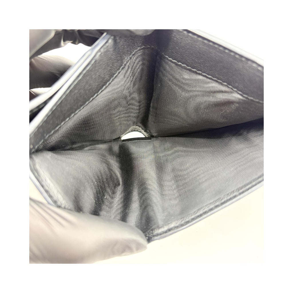 Portefeuille Christian Dior Saddle Lotus Mini Cuir - Noir