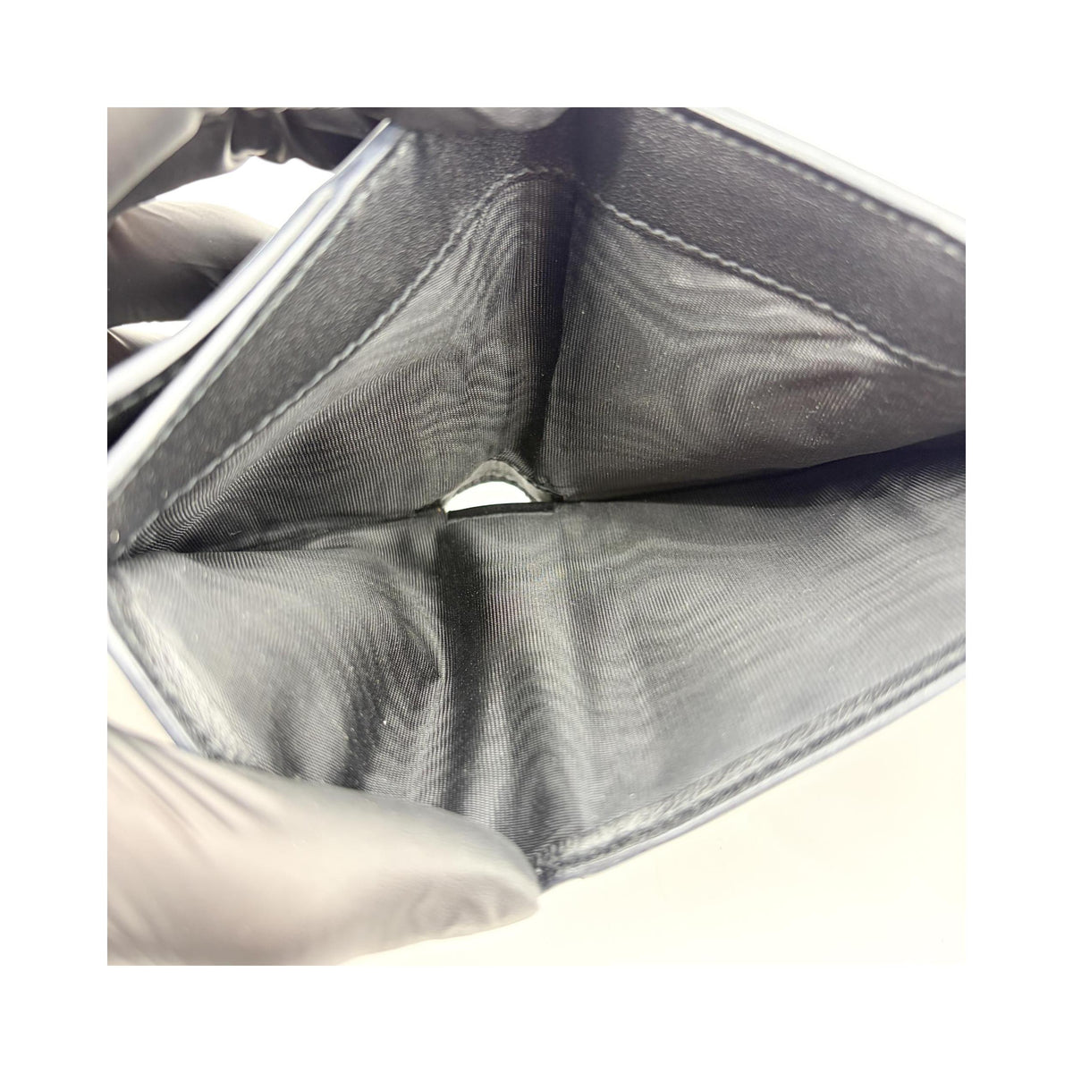 Portefeuille Christian Dior Saddle Lotus Mini Cuir - Noir