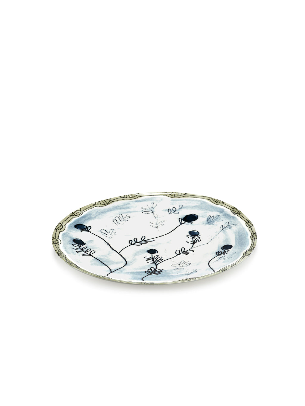 Midnight Flowers - Lot De 2 Assiettes - L - Porcelaine Bone China - Mirtillo Tea