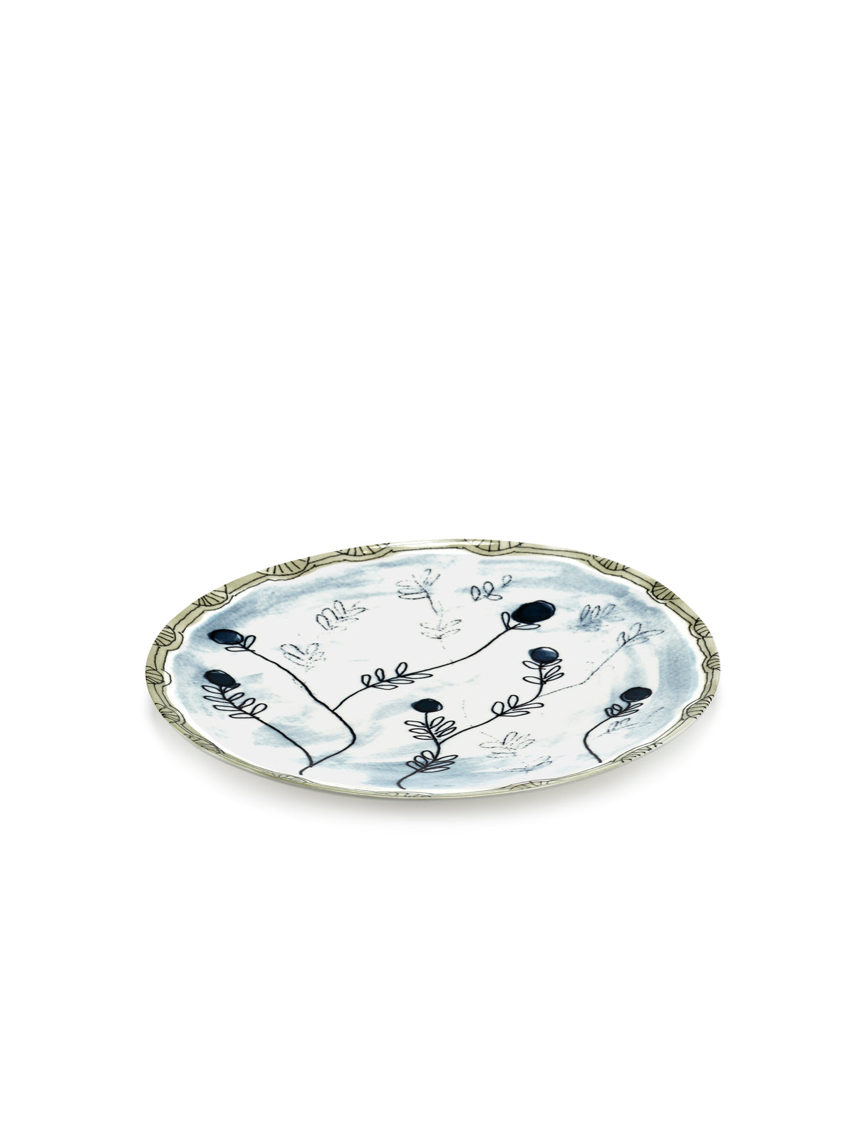 Midnight Flowers - Lot De 2 Assiettes - L - Porcelaine Bone China - Mirtillo Tea