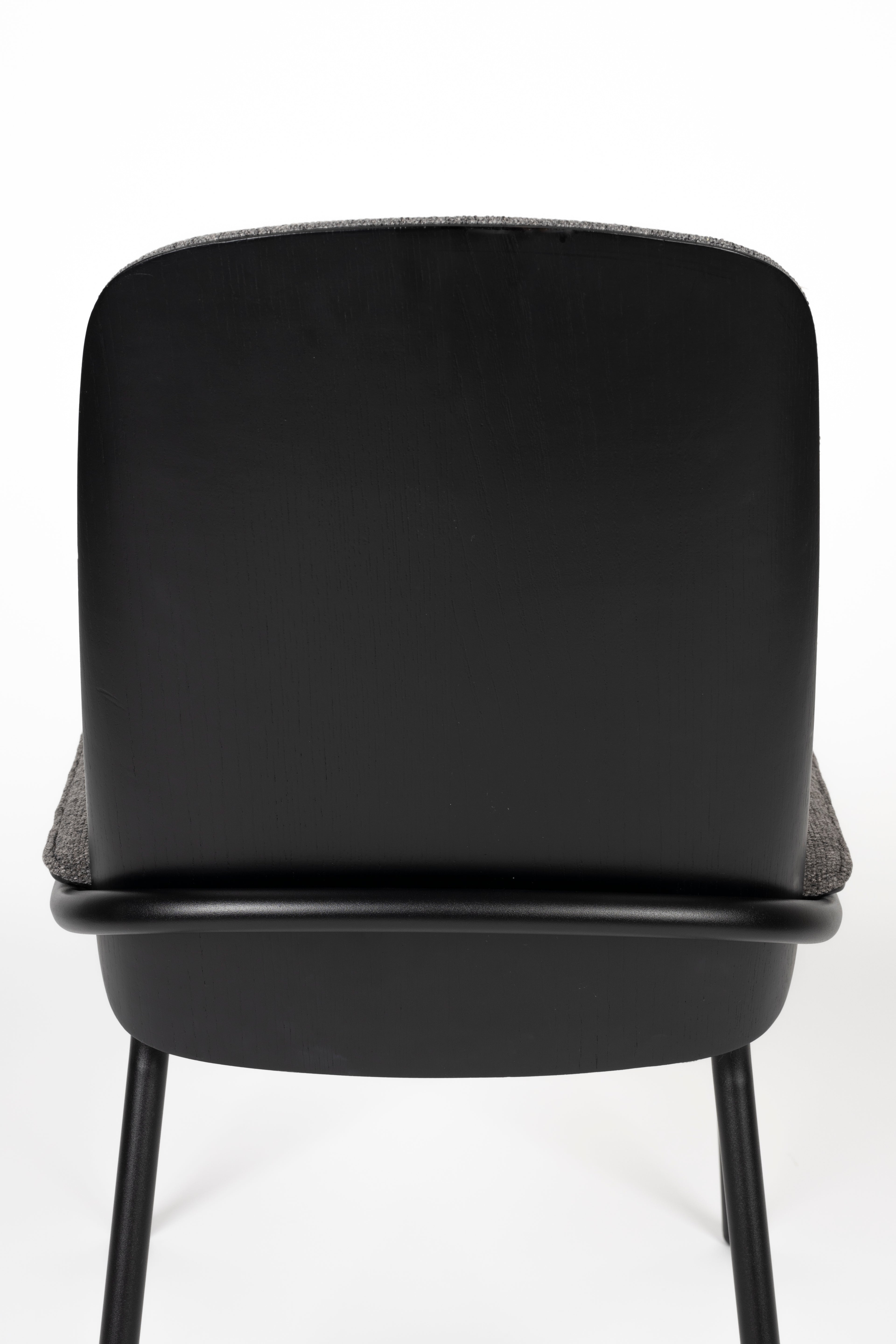 Clip - Dining Room Chair - Fabric - Black/Grey