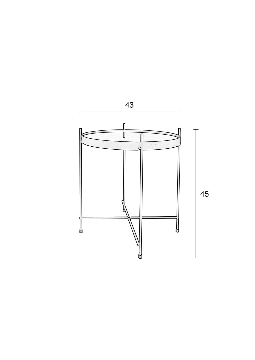 Cupid - Table D'Appoint - Verre - Marbre Blanc