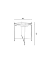 Cupid - Table D'Appoint - Verre - Marbre Blanc