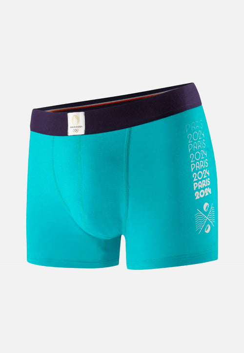 Marius Turquoise Natation - Boxer En Coton