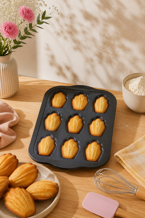 Zenker - Moule 9 Madeleines 28 X 18 Cm Zenker Silicone Fibre De Verre - Noir|Gris