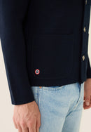 Cardigan Homme En Maille Bleu Marine - Eloi Marine