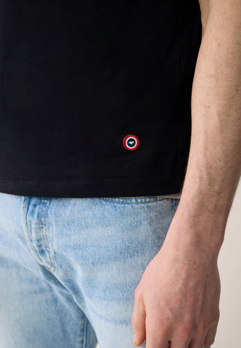 T-Shirt À Manches Courtes Formidable En Coton - Noir