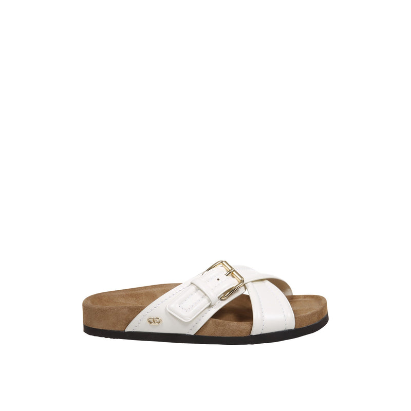 Sandales - Valentino Garavani Leather Flat - White