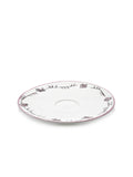 Midnight Flowers - Lot De 2 Soucoupes Pour Consommé - Porcelaine Bone China - Foncé Viola