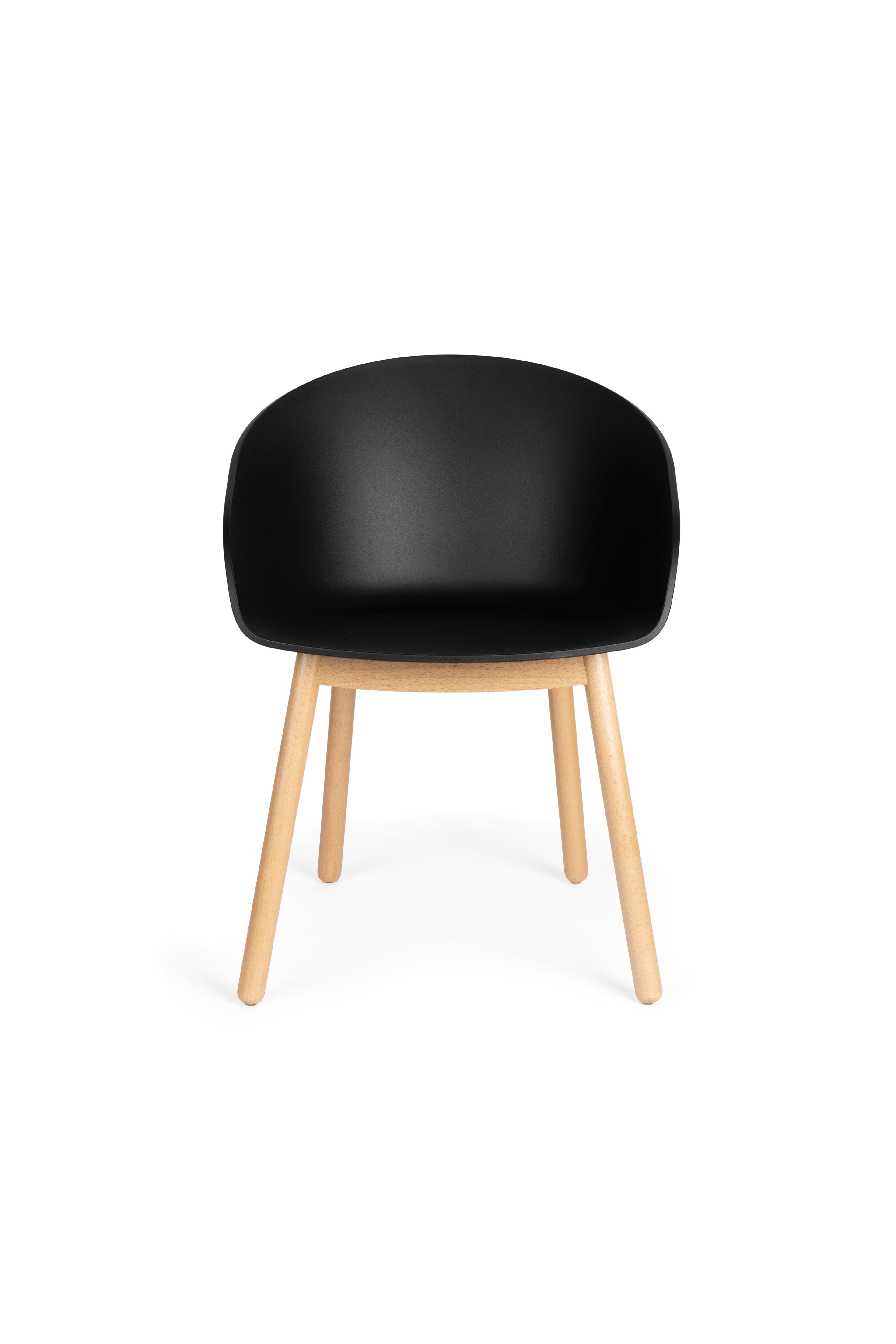 Void - Dining Room Armchair - Polypropylene Plastic - Black Oak