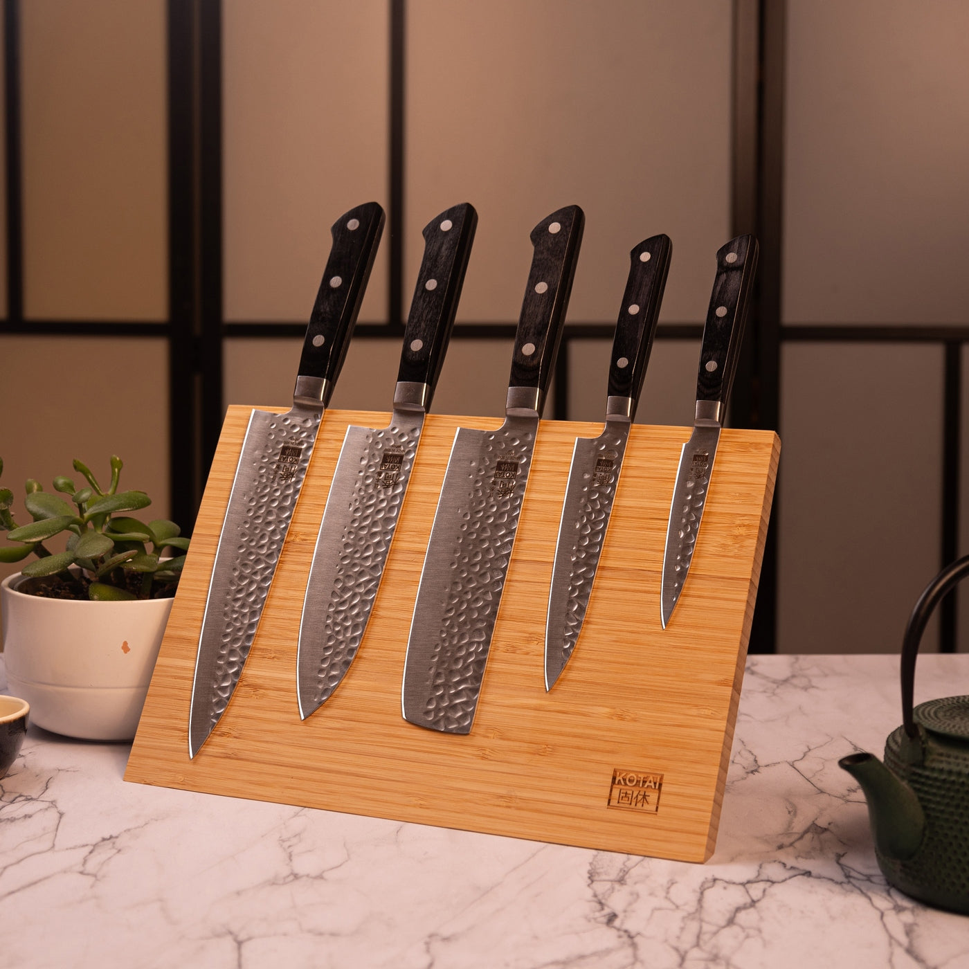 Hashi Tsuchime Collection - Complete Nomad Set 7 pieces: 5 knives + 2 Accessories