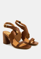 Sandalias Octavie-Cuir Lezard Cognac