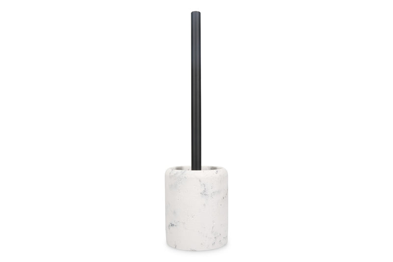 Suds - Brosse Wc Avec Support Marble - Polyrésine - Blanc