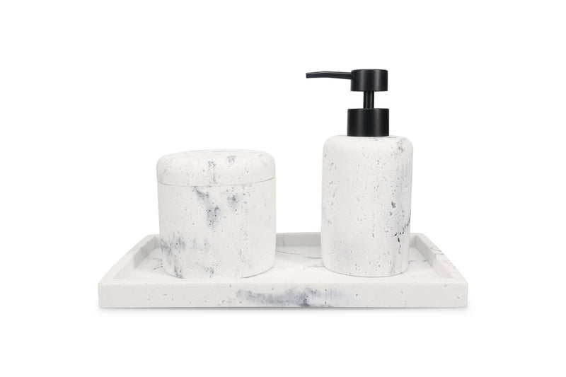 Suds - Pot De Stockage Marble - Polyrésine - Blanc