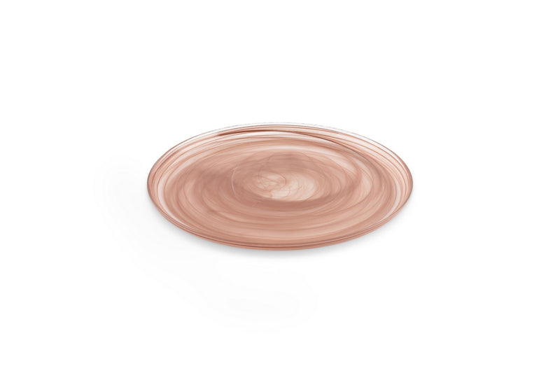 Twirl - Set De 6 Assiettes Plates - Verre - Ambre