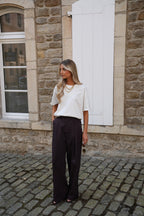 Pantalon Ample Meryam - Prune