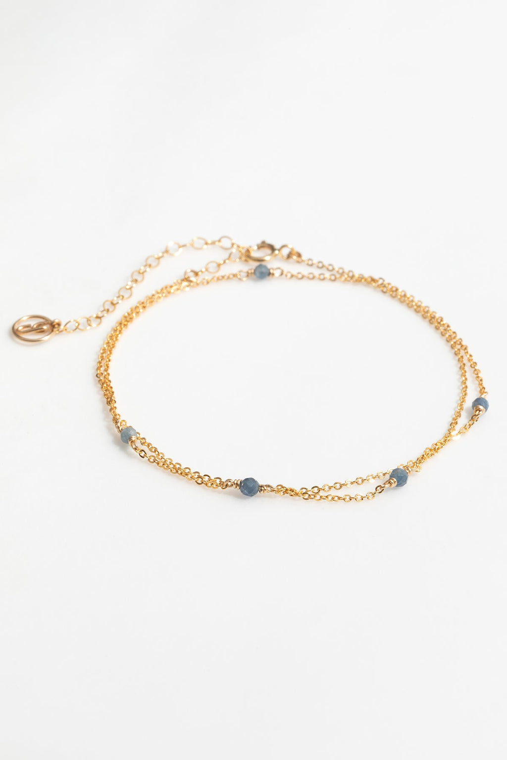 Collar-Pulsera Doble Satellite - Zafiro