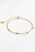 Collar-Pulsera Doble Satellite - Zafiro