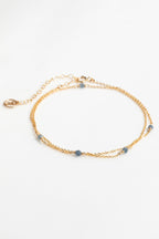 Collar-Pulsera Doble Satellite - Zafiro