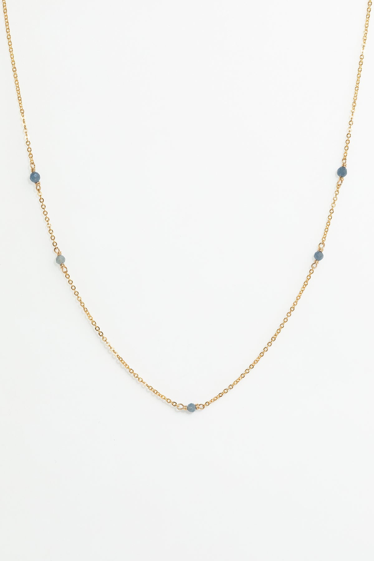 Collar-Pulsera Doble Satellite - Zafiro