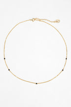 Collier-Bracelet Satellite - Agate Noire