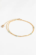 Satellite Double Necklace-Bracelet - Emerald