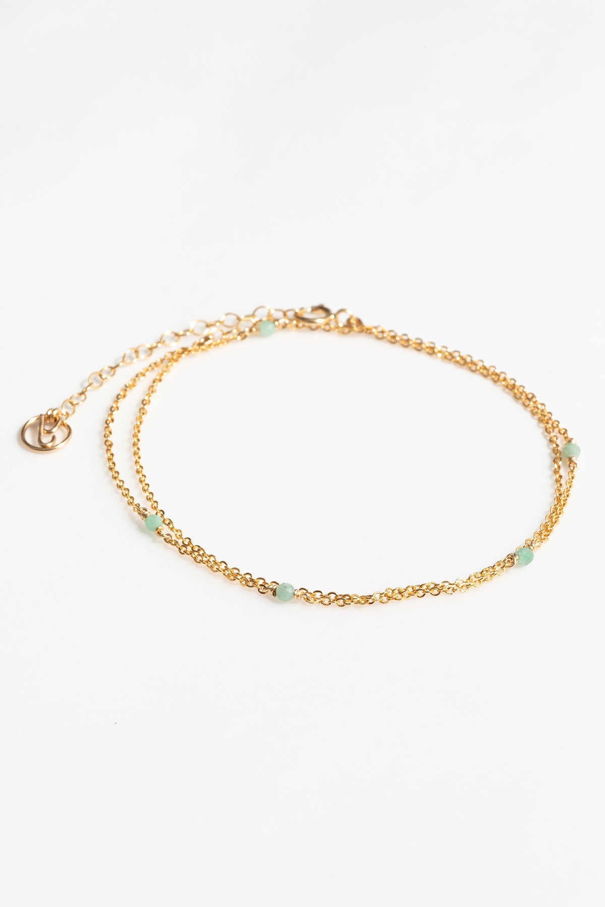 Satellite Double Necklace-Bracelet - Emerald