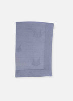 Couverture En Coton Petits Chats - Bleu Orage