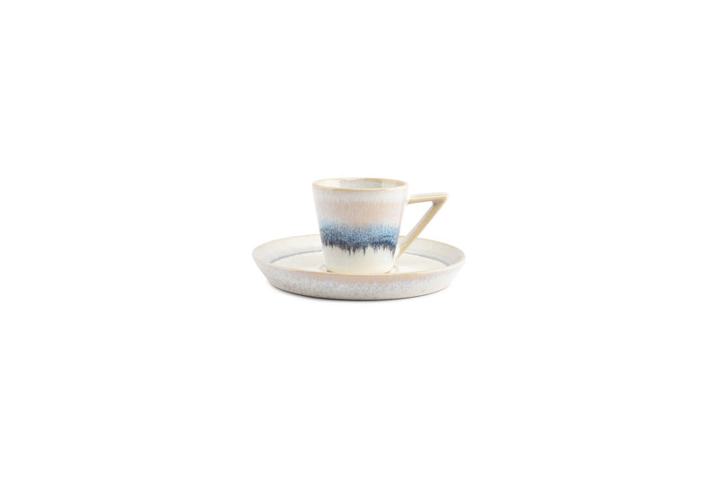 Stripes - Set De 4 Tasses À Moka - Grès - Beige