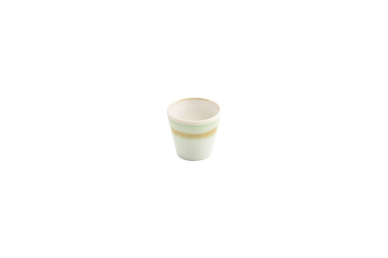 Flow - Set De 4 Tasses À Moka - Grès - Vert