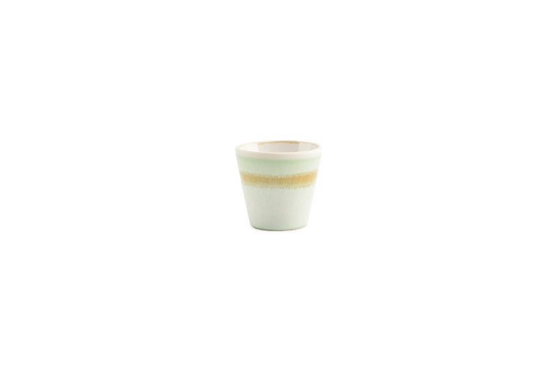 Flow - Set De 4 Tasses À Moka - Grès - Vert