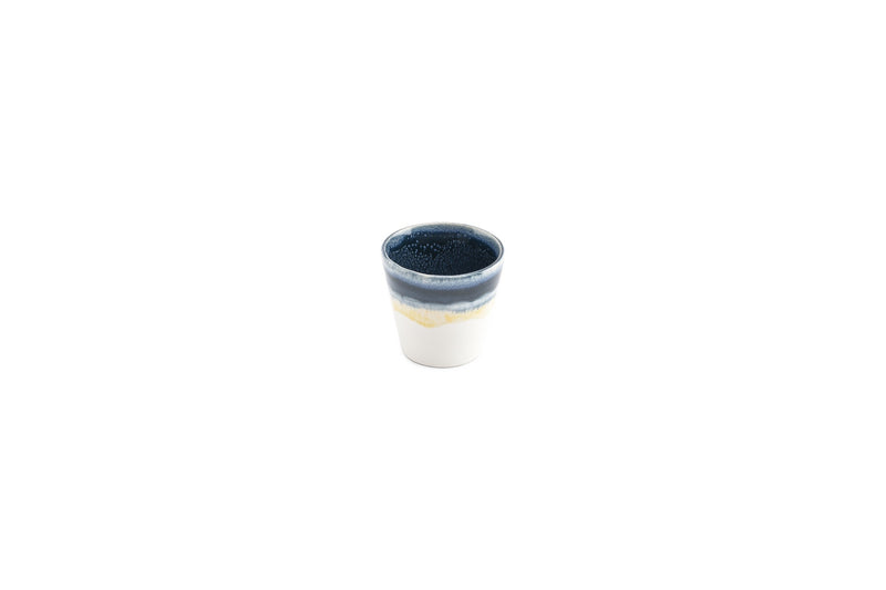 Flow - Set De 4 Tasses À Moka - Grès - Bleu