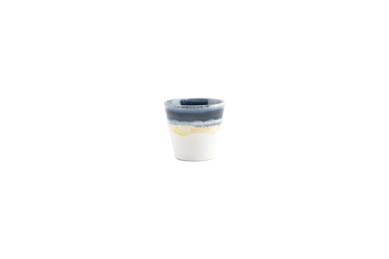 Flow - Set De 4 Tasses À Moka - Grès - Bleu