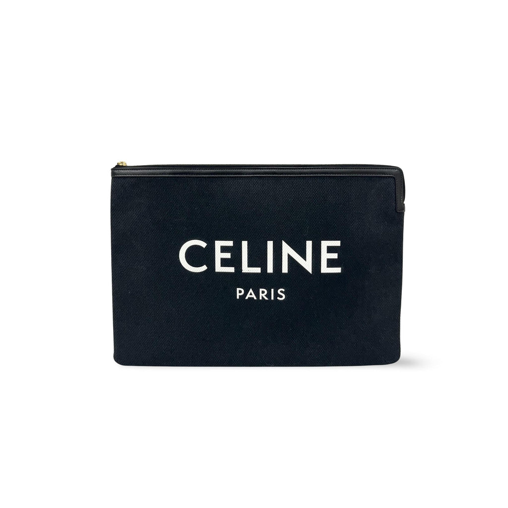 Pochette Celine Clutch Toile - Noir
