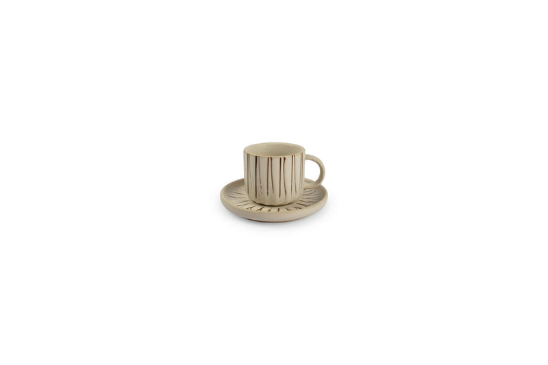 Orion - Set De 4 Soucoupes À Moka - Porcelaine - Blanc
