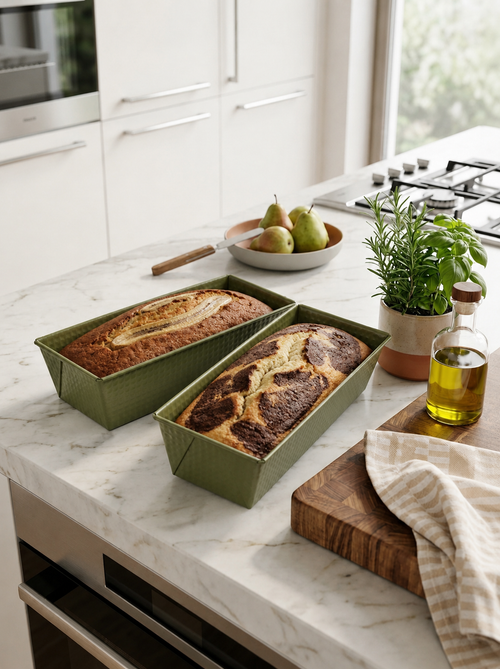 Zenker - Lot De 2 Moules À Gâteaux 30/30 Cm En Acier Zenker Green Vision - Vert