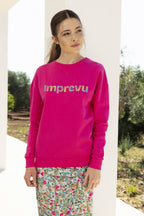 Le Sweatshirt Dario Arc En Ciel Rose
