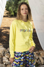 The Dario Rainbow Sweatshirt Yellow