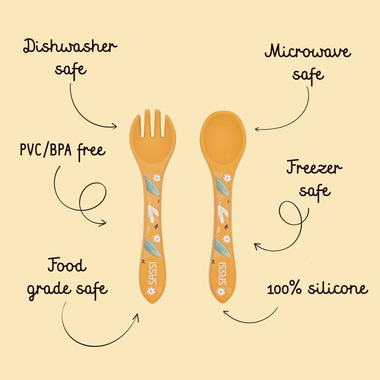 Silicone Fork & Spoon Kit - The Lion