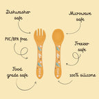 Silicone Fork & Spoon Kit - The Lion