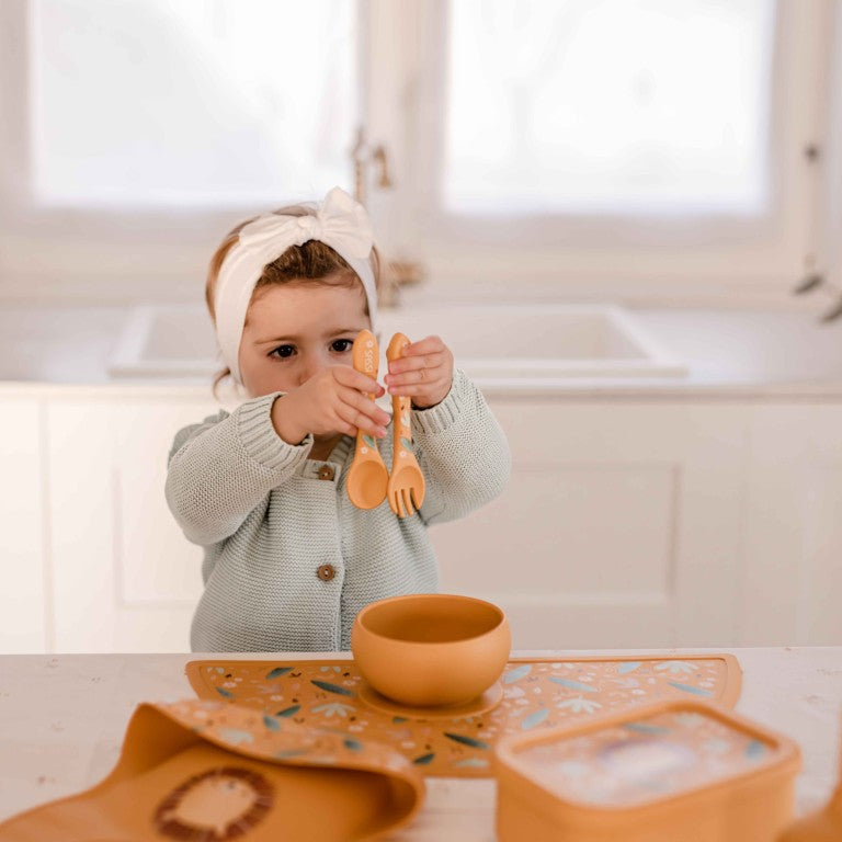 Silicone Fork & Spoon Kit - The Lion