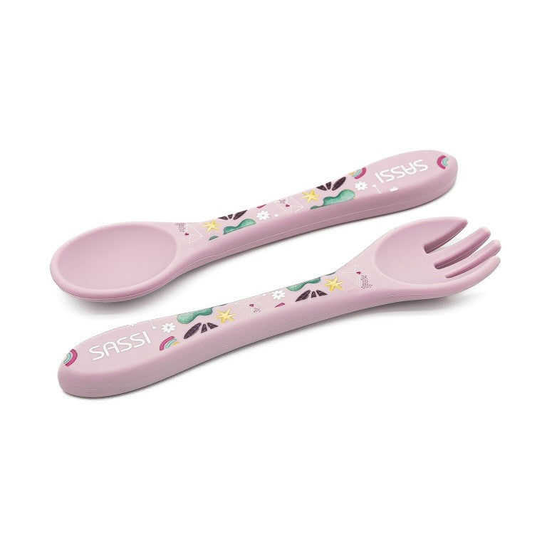 Silicone Fork & Spoon Set - The Unicorn