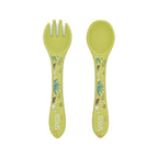 Silicone Fork & Spoon Set - The Dinosaur